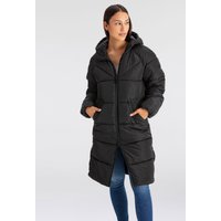 ONLY Steppmantel "ONLAMAND – Langer Puffercoat mit 2-Wege-Reißverschluss", lässig geschnitten, modisch, Steppware, Materialmix, hochschließend von Only