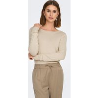 ONLY Strickpullover "ONLVENICE – Strickpullover mit Perlendetail und Rundhals", regular fit, modisch, Viskosemischung, Strick, Rundhals von Only