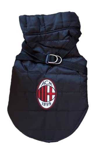 Only4fan S.r.l. ACMPETCOATS, Hunde- und Katzenmantel, Unisex, Erwachsene, Schwarz, S von AC Milan