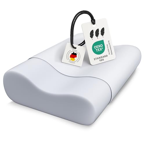 OnlyDreams - Ergonomisches Kaltschaum Nackenstützkissen | Höhenverstellbar + Härte wählbar | Kopfkissen für Rücken-, Bauch- und Seitenschläfer - Oeko-TEX Zertifiziert - (Basic - Kaltschaum) von OnlyDreams