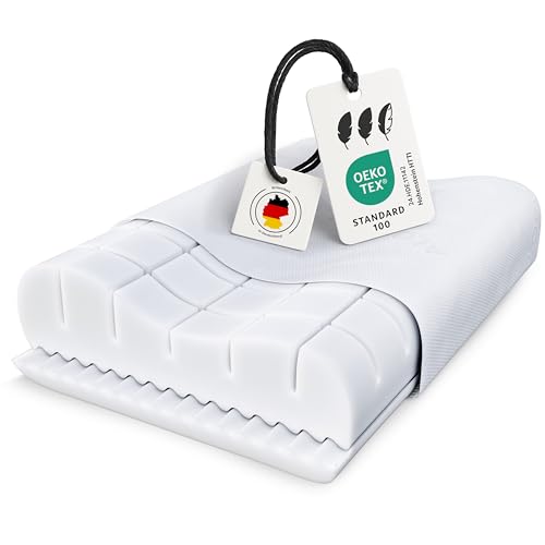 OnlyDreams - Ergonomisches Memoryschaum Nackenstützkissen | Höhenverstellbar + Härte wählbar | Aloe Vera Bezug | Kopfkissen für Rücken-, Bauch- und Seitenschläfer Oeko-TEX - (Wellness - Memoryschaum) von OnlyDreams