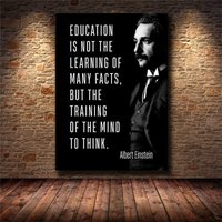 Albert Einstein Training The Mind To Think Inspirational Canvas Painting || Motivierende Moderne Wandkunst Motivation von OnlyMotivation