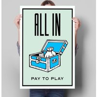 All in Monopoly Leinwandmalerei || Motivierende Moderne Wandkunst Motivation von OnlyMotivation