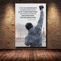 Rocky Balboa Spruch Auf Leinwand Inspirierende Kunst von OnlyMotivation