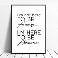 I'm Not Here To Be Average Awesome Canvas Painting || Motivierende Moderne Wandkunst Motivation von OnlyMotivation