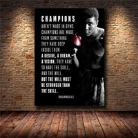 Muhammad Ali - The Will Must Be Stronger Than The Skill Inspirational Canvas Painting || Motivierende Moderne Wandkunst Motivation von OnlyMotivation