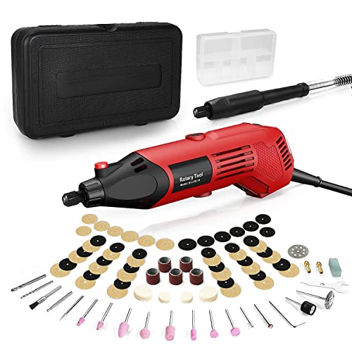 Multifunktionswerkzeug 170W 8000-35000RPM Multitool Set, 6 Variable Geschwindigkeiten, Elektrischer Schleifer zum Schneiden, Schleifen, Polieren, Bohren und Gravieren mit Tragekoffer von Onlyelax