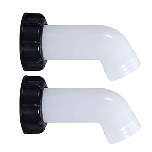 IBC Auslaufstutzen Auslauftülle, 2Stück IBC Container Tank Adapter, IBC Adapter, Auslaufstutzen Auslauftülle Grobgewinde, IBC Ablaufstutzen, Anschluss Wassertank Zubehör für IBC Tank Regentonnen von Onlynery
