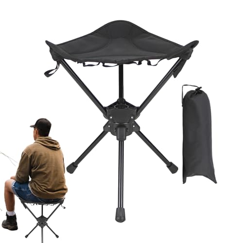 Onlynery Camping Stuhl | Drehbarer Angelstuhl,Wanderangel Hocker Für Jagd Camping Garten Freizeitaktivitäten von Onlynery