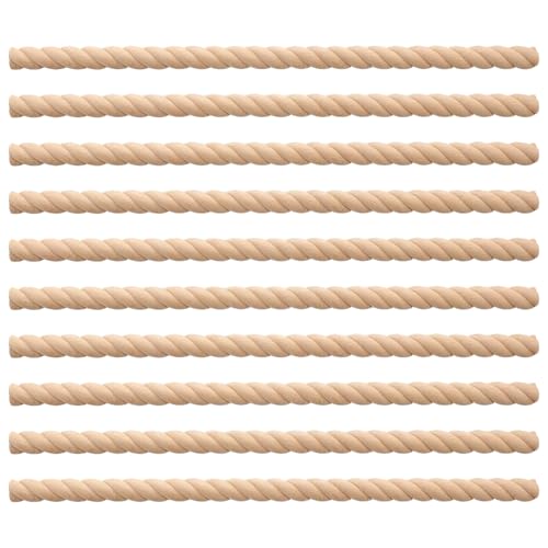 Onlynery Dekoratives Zierleisten-Set - Unbehandelte 3D Zierleiste Dekorativ - 10 Stücke Unbehandelte Holzbastelbedarf Für Brett Projekt Tür Möbel Paneele Kaminregal Schrank Wand von Onlynery