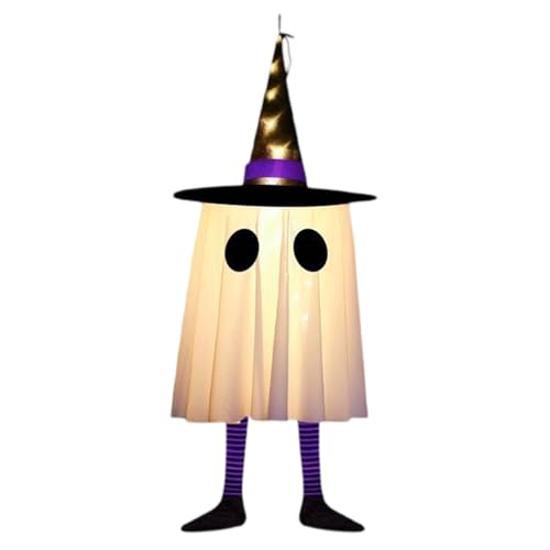 Onlynery Halloween Baumdekoration | Beleuchtete Gespenster Deko Für Garten,Gruselige Spukhaus Deko, Festtagsschmuck Für Fenster Wand Tür Wohnzimmer Gartenbereich von Onlynery