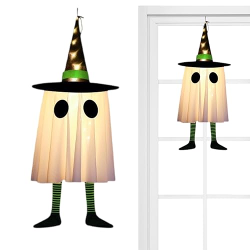 Onlynery Halloween Baumschmuck | Beleuchtete Gespenster Deko Für Garten | Gruselige Spukhaus Deko, Festtagsschmuck Für Fenster Wand Tür Wohnzimmer Gartenbereich von Onlynery
