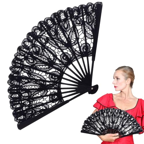 Onlynery Handfächer, dekorative Faltfächer, Faltbarer Fächer aus Baumwollspitze, Elegante Fächer für Hochzeit, Party, Tanz, Bühne, Theateraufführungen Onlynery Handfächer, dekorative Faltfächer, Faltbarer Fächer aus Baumwollspitze, Elegante Fächer für Hochzeit, Party, Tanz, Bühne, Theateraufführungen von Onlynery