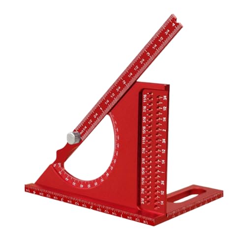 Onlynery Multiwinkel Winkelmesser | Winkelmesser für Holzarbeiten,Griffiger Rutschfester Schreiner Winkelmesser Korrosionsbeständig Für Möbelbau Dachsparren von Onlynery