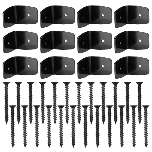 Onlynery Sparrenklammern - 12 Stück Dachverbinder Winkelverbinder | Schwarze Hochbelastbare Dachverbinder Hardware für Pergola Pavillon Geländer Decke Schuppen Balken Onlynery Sparrenklammern - 12 Stück Dachverbinder Winkelverbinder | Schwarze Hochbelastbare Dachverbinder Hardware für Pergola Pavillon Geländer Decke Schuppen Balken von Onlynery