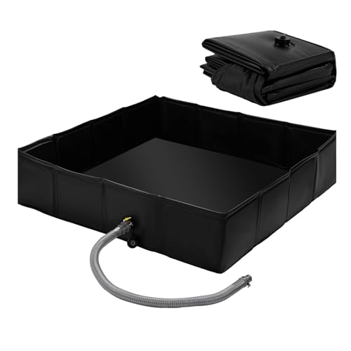 Onlynery Tragbare Duschwanne,Klappbarer Untergrund Für Outdoor Duschkabinen - Erhöhtes Abflussloch Wasserdichtes Duschbecken Für Camping Und Wohnmobile von Onlynery