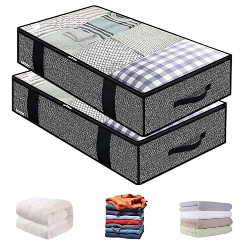 Onlynery Unter Dem Bett Storage-Taschen,Schlafzimmer Klare Steppdecken Aufbewahrung Organizer - 2 Stück Staubdicht Faltbar Atmungsaktiv Für Schlafzimmer Wohnzimmer Reise Wohnwagen Wäscheschrank Onlynery Unter Dem Bett Storage-Taschen,Schlafzimmer Klare Steppdecken Aufbewahrung Organizer - 2 Stück Staubdicht Faltbar Atmungsaktiv Für Schlafzimmer Wohnzimmer Reise Wohnwagen Wäscheschrank von Onlynery