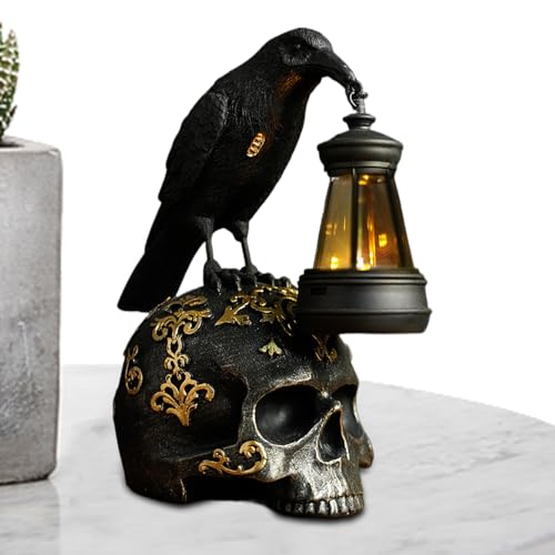 Onlynery nschädel Figurine | auf Schädel Statue Halloween Deko Figuren,Resinskulptur Mit Solarlaterne Fotodeko Wohnzimmerdekor Deko Für Garten Terrasse Wohnung Onlynery nschädel Figurine | auf Schädel Statue Halloween Deko Figuren,Resinskulptur Mit Solarlaterne Fotodeko Wohnzimmerdekor Deko Für Garten Terrasse Wohnung von Onlynery