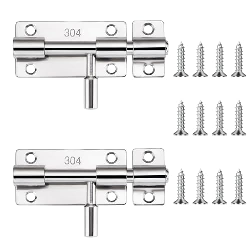 2 Stück Edelstahl Türriegel Kleiner Riegelschloss Riegel Tür Schiebeschlösser Bolzenriegel Verschluss Riegel mit Schrauben Verriegelung Schieberiegel Sicherheitstürriegel für Badezimmer Schlafzimmer 2 Stück Edelstahl Türriegel Kleiner Riegelschloss Riegel Tür Schiebeschlösser Bolzenriegel Verschluss Riegel mit Schrauben Verriegelung Schieberiegel Sicherheitstürriegel für Badezimmer Schlafzimmer von Onperpoe