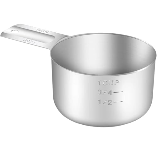 240ML Messbecher Edelstahl Messbecher Metall Mit Griff Lebensmittelqualität 304 Edelstah Mit Unzen Und Ml-Skala Spülmaschinenfest Handheld Aufschäumkännchen für Cappuccino Latte und Espresso 240ML Messbecher Edelstahl Messbecher Metall Mit Griff Lebensmittelqualität 304 Edelstah Mit Unzen Und Ml-Skala Spülmaschinenfest Handheld Aufschäumkännchen für Cappuccino Latte und Espresso von Onperpoe