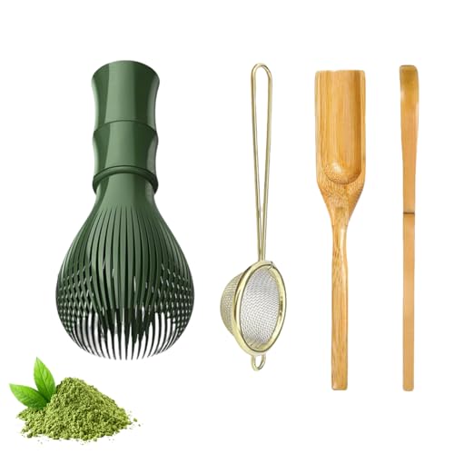 Matcha Set Matchabesen Harz-Material Anti-Schimmel Matcha Schneebesen mit Teesieb Löffel Mischer für Teezeremonie zur Herstellung und zum UmrüHren Von Tee von Onperpoe