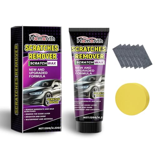 Onperpoe Autokratzer-Reparaturpaste Upgrade-Set Kratzer Entferner Auto Car Scratch Repair Paste Polierpaste Auto Kratzer Entferner mit Schwamm und Namib für Verschiedene Autooberflächen (120ml) von Onperpoe