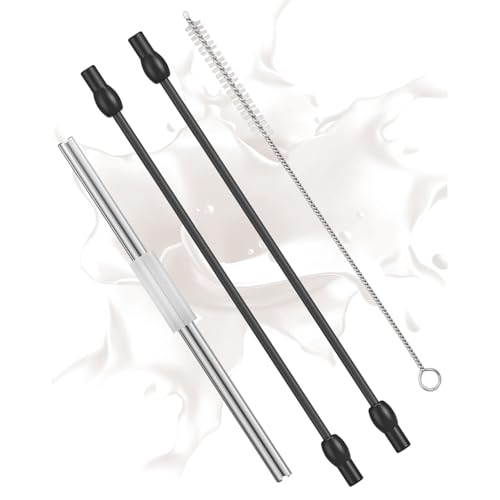 Onperpoe Milchschlauch Kompatibel mit Siemens eq6 Milchschläuche Edelstahles Milchrohr und Reinigungsbürste (4er-Set) Kompatibel mit Siemens Eq6 Series Bosch Veroaroma Kaffeevollautomat von Onperpoe