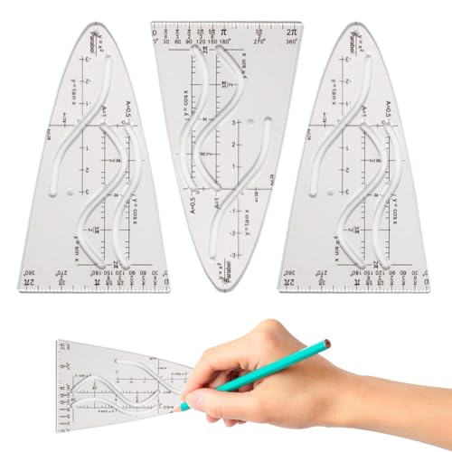 Onperpoe Parabelschablone Mathe 3 Stück Parabelschablone Parabel Zeichenschablone Parabel Schablone Multifunktionales Normalparabel Schablone Parabel Lineal Für Studenten Büro Designer Malerei von Onperpoe