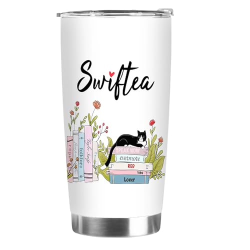 Onperpoe Swiftea Becher für Musik Fans Kaffeetasse Bücher-Blumen-Design Edelstahl-isolierter Becher mit Deckel Swiftea Geschenk Personalisiert mit Namen Geschenk für Tochter Freundin Onperpoe Swiftea Becher für Musik Fans Kaffeetasse Bücher-Blumen-Design Edelstahl-isolierter Becher mit Deckel Swiftea Geschenk Personalisiert mit Namen Geschenk für Tochter Freundin von Onperpoe