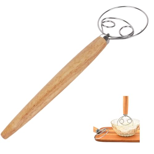 Dänischer Schneebesen Professioneller Teig Schneebesen Edelstahl Dänischer Teigbesen als Brot Backen Zubehör Teigrührer Mit Holzgriff Danish Whisk Teigkneter Teigmischer für Brot Teig Kuchen Gebäck Dänischer Schneebesen Professioneller Teig Schneebesen Edelstahl Dänischer Teigbesen als Brot Backen Zubehör Teigrührer Mit Holzgriff Danish Whisk Teigkneter Teigmischer für Brot Teig Kuchen Gebäck von Onperpoe