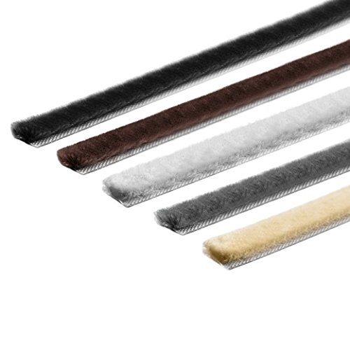 1 Meter Universal selbstklebend Bürstendichtung Dichtungsbürste Türbürste Fenster Türen Meterware versch. Farben (Braun) von Onpira