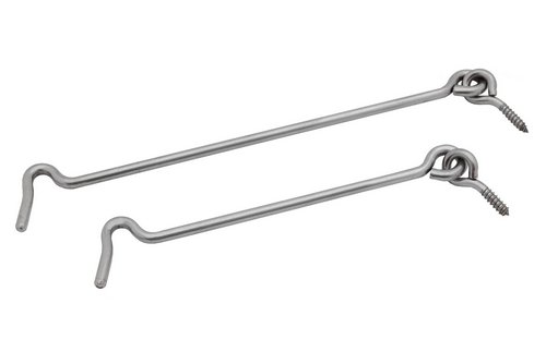 Onpira 2x Edelstahl Sturmhaken Fensterhaken Torhaken Türhaken Fenstersicherung Haken (Länge 150mm) Onpira 2x Edelstahl Sturmhaken Fensterhaken Torhaken Türhaken Fenstersicherung Haken (Länge 150mm) von Onpira