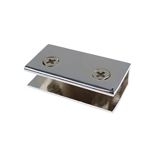 Chrom Glasplattenträger Glasbodenhalter Regalhalter 54x27mm FLACH 8mm10mm von ONPIRA