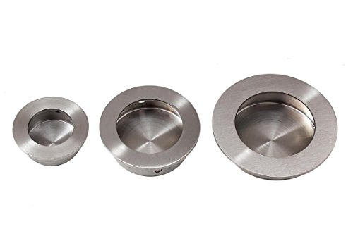 Edelstahl Muldengriff Griffmulde Muschelgriff Möbelgriff Griffmuschel (Durchmesser: 40mm) von ONPIRA