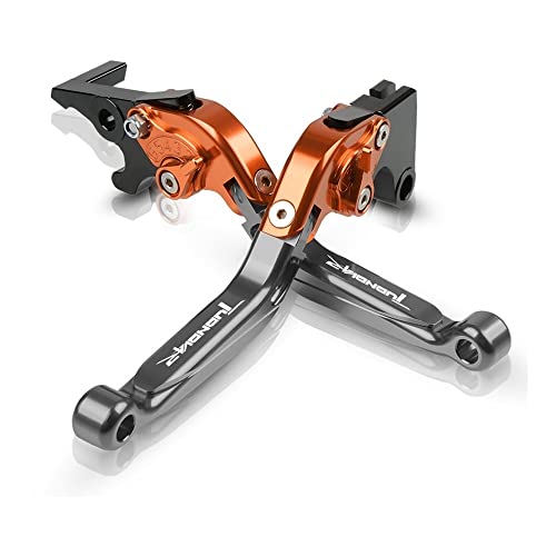 Für Aprilia Tuono V4 R V4R 2011 2012 2013 2014 2015 2016 Motorrad Kupplungsbremshebel Ausziehbare Einstellbare Faltbare Hebel CNC Aluminium Kompatible(Orange) von Onrksreb