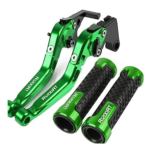 Für B&M&W R1200RT R 1200 RT 2014 2015 2016 2017 2018 Motorrad Kupplung Bremshebel Ausziehbare Einstellbare Faltbare Hebel Lenkergriffe Kompatible(Grün) von Onrksreb