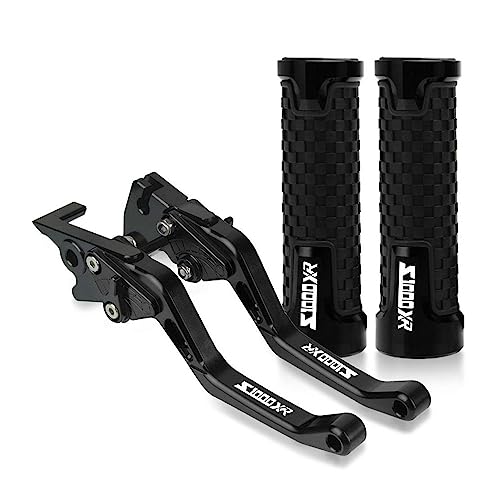 Für B&M&W S1000XR S1000 XR 2015-2016 Motorradlenker Einstellbare Bremskupplungshebel Griffe Griff Kompatible(Schwarz) von Onrksreb