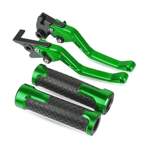 Für CB599 CB600F CB 600F 2007 2008 2009-2013 Motorradlenker Einstellbare Bremskupplungshebel Griffe Griff Kompatible(Grün) von Onrksreb