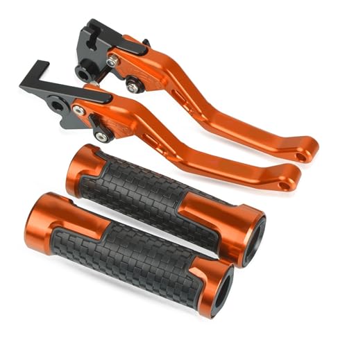 Für CB650F CB 650F CB650 F 2014 2015 2016 Motorrad Lenker Einstellbare Bremse Kupplung Hebel Griffe Griff Kompatible(Orange) von Onrksreb