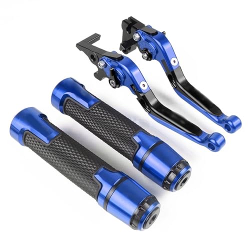 Für CB650F Cb 650f 2014 2015 2016 Motorrad Kupplung Bremshebel Ausziehbare Einstellbare Faltbare Hebel Lenker Griffe Kompatible(Blau) von Onrksreb