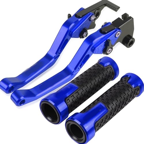 Für CBR250R CBR 250R 2011 2012 2013 2014 2015 2016 2017 2018 Motorrad Lenker Einstellbare Bremse Kupplung Hebel Griffe Griff Kompatible(Blau) von Onrksreb