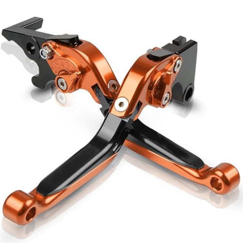 Für CBR650R CB650R CB 650 R 2018-2020 Motorrad Kupplungsbremshebel Ausziehbare Verstellbare Faltbare Hebel CNC Aluminium Kompatible(Orange) von Onrksreb