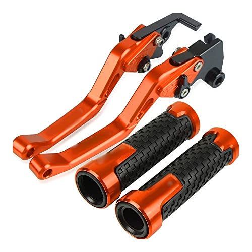 Für Für VERSYS1000 ABS 2015 2016 2017 2018-2020 Motorrad Lenker Einstellbare Bremse Kupplung Hebel Griffe Griff Kompatible(Orange) von Onrksreb