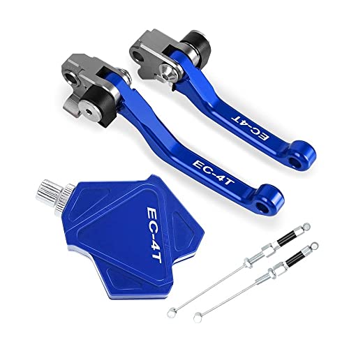 Für GASGAS EC4T EC-4T 2010 2011 2012 2013 EC Motocross Faltbare Bremskupplungshebel Stunt Easy Pull Cable System CNC-Zubehör Kompatible(Blau) von Onrksreb