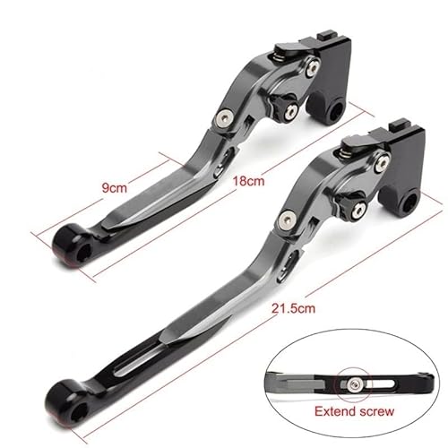 Für Hon&da CB500F CB500F/X 2013 2014 2015 2016 2017 2018 CB 500F Motorrad Kupplung Bremshebel Ausziehbare Einstellbare Faltbare Hebel Lenkergriffe Kompatible(Rot) von Onrksreb