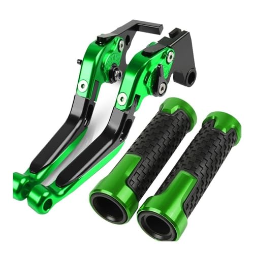 Für Hon&da CBR600F CBR 600F 600 F 2011 2012 2013 Motorrad Kupplung Bremshebel Ausziehbare Einstellbare Faltbare Hebel Lenker Griffe Kompatible(Grün) von Onrksreb