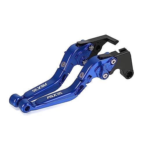 Für Hon&da MSX125 MSX 125 2014 2015 2016 2017 Motorrad Kupplung Bremshebel Ausziehbare Einstellbare Faltbare Hebel CNC Aluminium Kompatible(Blau) von Onrksreb