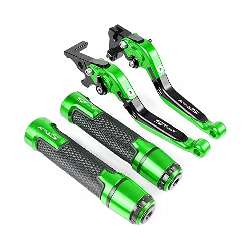 Für K 1200 S K1200S 2004 2005 2006 2007 2008 Motorrad Kupplungsbremshebel Ausziehbare Verstellbare Faltbare Hebel Lenkergriffe Kompatible(Grün) von Onrksreb