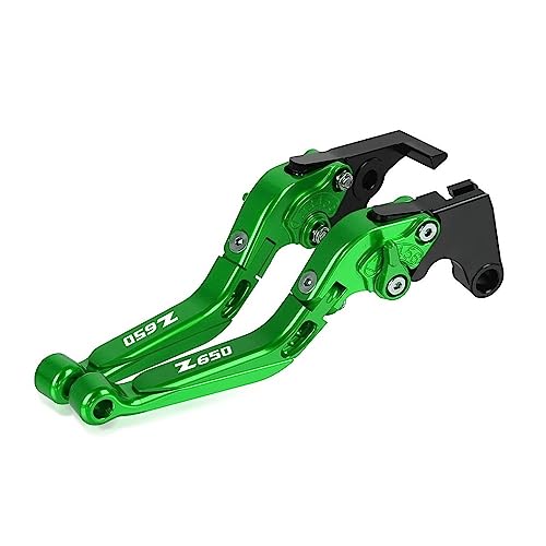 Für K&awasaki Z650 2016 2017 2018 2019 2020 Motorrad Kupplung Bremshebel Ausziehbare Einstellbare Faltbare Hebel CNC Aluminium Kompatible(Grün) von Onrksreb