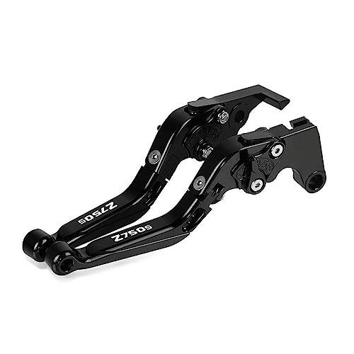 Für K&awasaki Z750S Z750 S 2006 2007 2008 Motorrad Kupplung Bremshebel Ausziehbare Einstellbare Faltbare Hebel CNC Aluminium Kompatible(Schwarz) von Onrksreb
